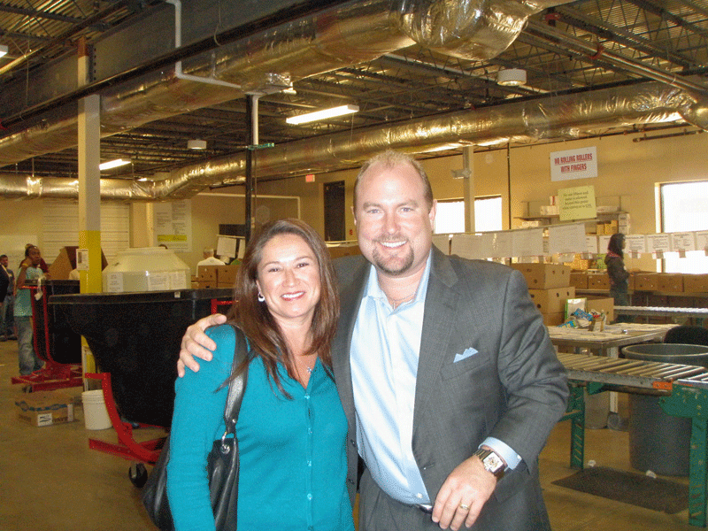 Sterling HSA Regional Sales Representative Julie Peña & Vice President of Sales Chris Childs at Capital Area Food Bank of Texas
